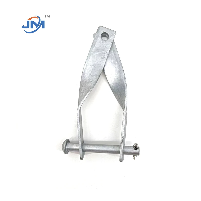 Hot Dip Galvanized Steel Twisted Strap Clevis For Over Head Line Accessories